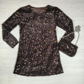 Party Glam Sequin Dress & bag - bruin