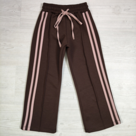 Retro Stripe Wide Leg Pants - bruin