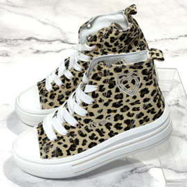 Hearts sneakers - Leopard