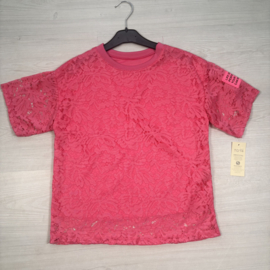 Perfect lace Top fuchsia