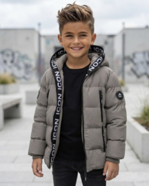ICON Urban Zip Puffer Jacket Grey