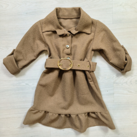 Perfect belted dress - camel (verzenddatum 19 sep)