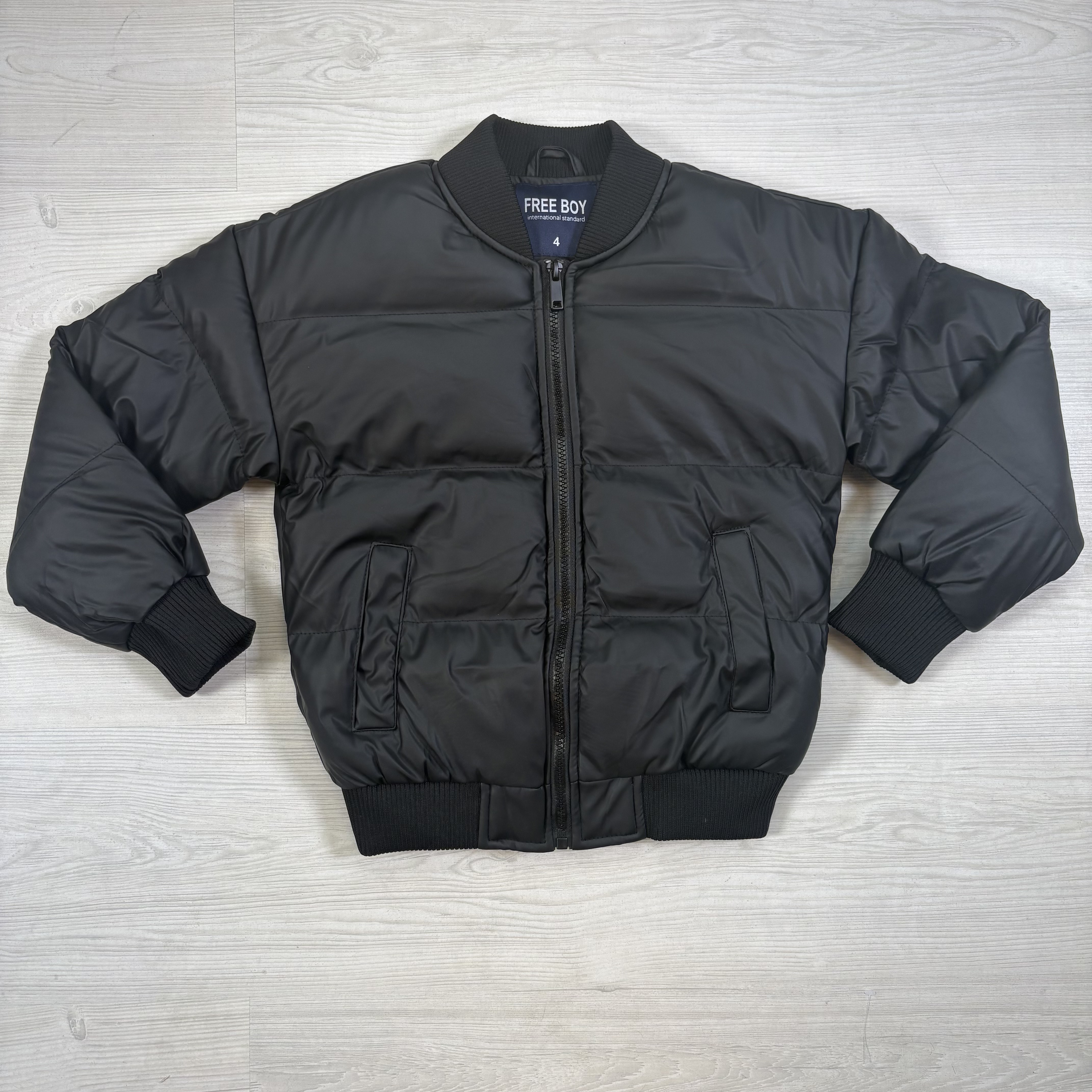 Boys puffer jacket - zwart