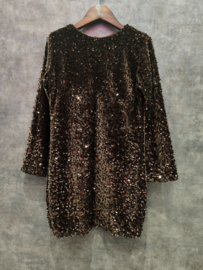 Velvet Bow & paillet dress (verzenddatum 13 okt)