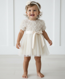Rosalie Bloom Baby Dress - beige