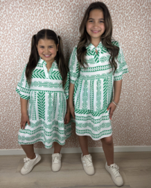 Green aztec dress
