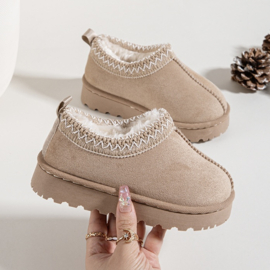 Cozy slides (twinning) - beige