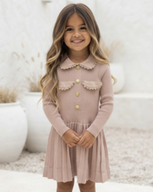 Classy Collar Dress - taupe
