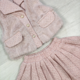 Paris Chic Tweed Set - roze