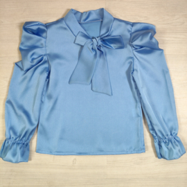 Bow-tiful Blouse - blauw (verzenddatum 25 sep)