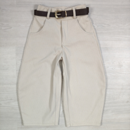 City Cord Balloon Pants - beige