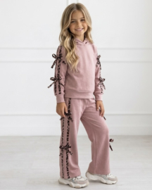 Girly Leopard Bow Set - roze