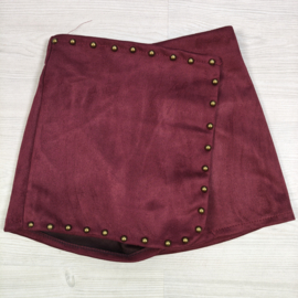Rebel Studs Skort - bordeaux