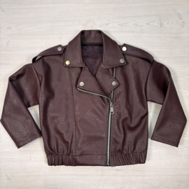 Mini Rebel Biker Jacket - bordeaux