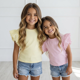 Girls Lace Sleeve Top