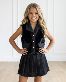 Paris Chic Tweed Set - zwart