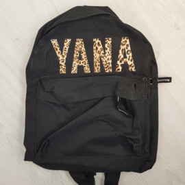 Leopard name backpack  (gepersonaliseerd)