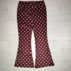 Velvet Hearts Flared Pants - bordeaux