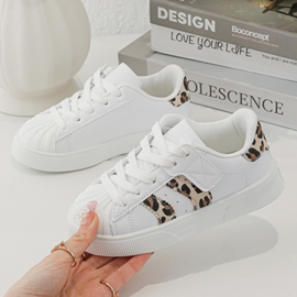 Street star sneakers - wit/leo