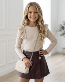 Bagged ruffled longsleeves - beige