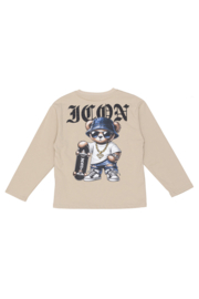 Icon rebel bear longsleeve - beige (verzenddatum 9 okt)