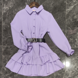 True belted dress - purple