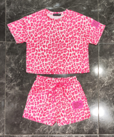 Wild vibes short set - fuchsia