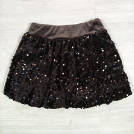 Velvet Sequin Party Skirt - bruin