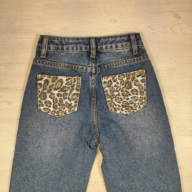 Your Leopard Pocket Wide Jeans