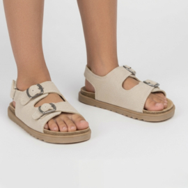Comfortable beige boys sandals (met klittenband)
