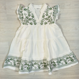Pretty green and white dress