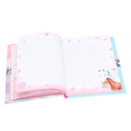 Miss Melody dagboek met slot en sticker ROZE