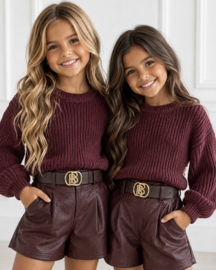 Cozy Balloon Knit Sweater - bordeaux (verzenddatum 9 okt)