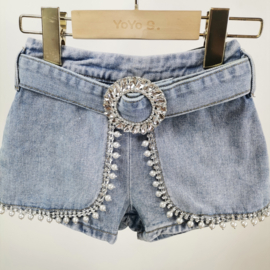 Your bling belted short - blauw