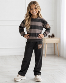 Bold Perfect Stripe Tracksuit - zwart/taupe