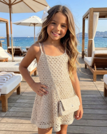 Beach Day Crochet Dress & bag - beige (verzenddatum 19 jun)