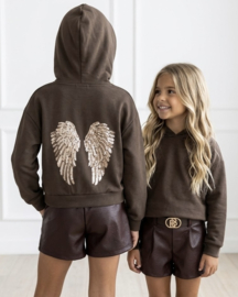 Angel wings hoodie - bruin