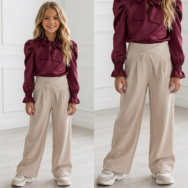 Classy Wrap Wide Leg Pants - beige (verzenddatum 29 sep)