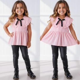 Lovely girly blouse - roze of beige