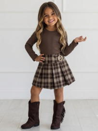 Classic Check Dress - bruin 