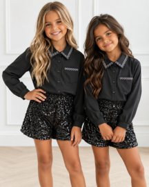 Party glow short - zwart