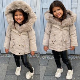 Girls winter parka - camel