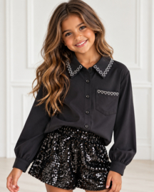 Sweetheart Blouse - zwart
