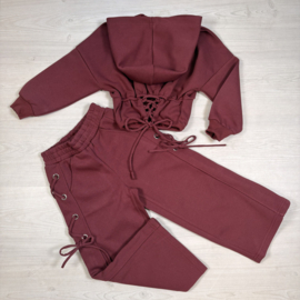 Your Lace Up Corset Set - bordeaux