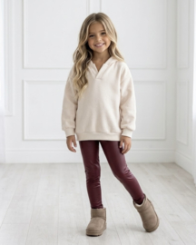 Essential V-Neck Hoodie - beige