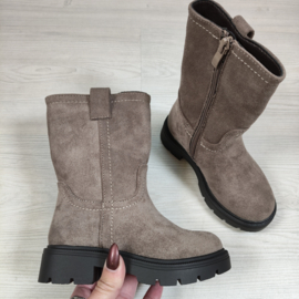 Western Chunky Boots - taupe