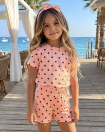 Neon Dot Summer Set - coral