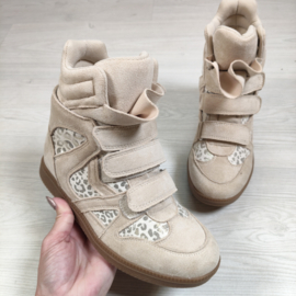 Wild Leo High Sneakers - beige