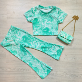 Painted marble set - mint