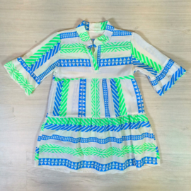 Blue & Green aztec dress